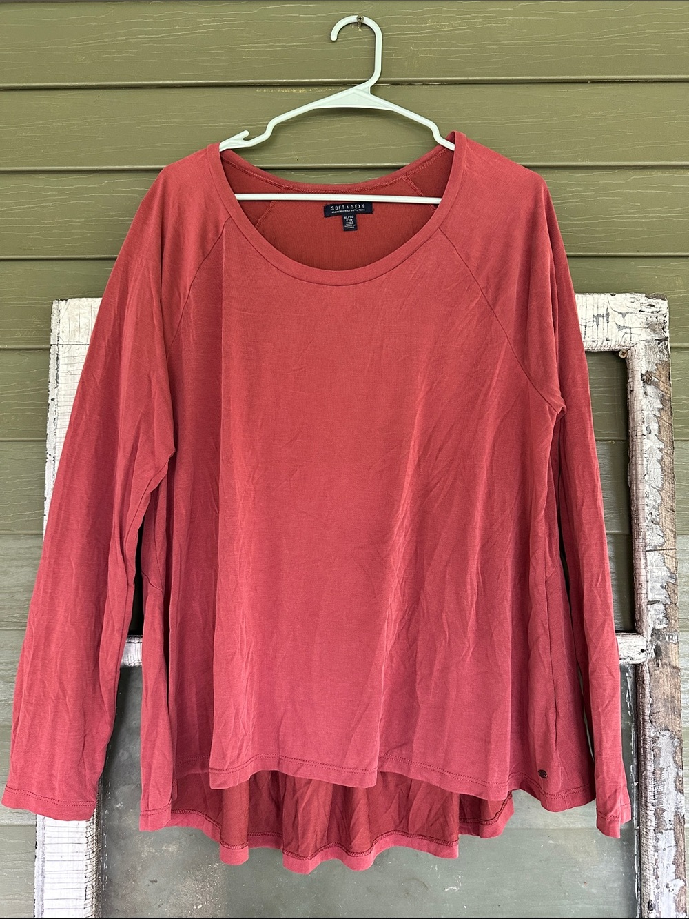 American Eagle Outfitters Women's Long Sleeve Top - Rust‎